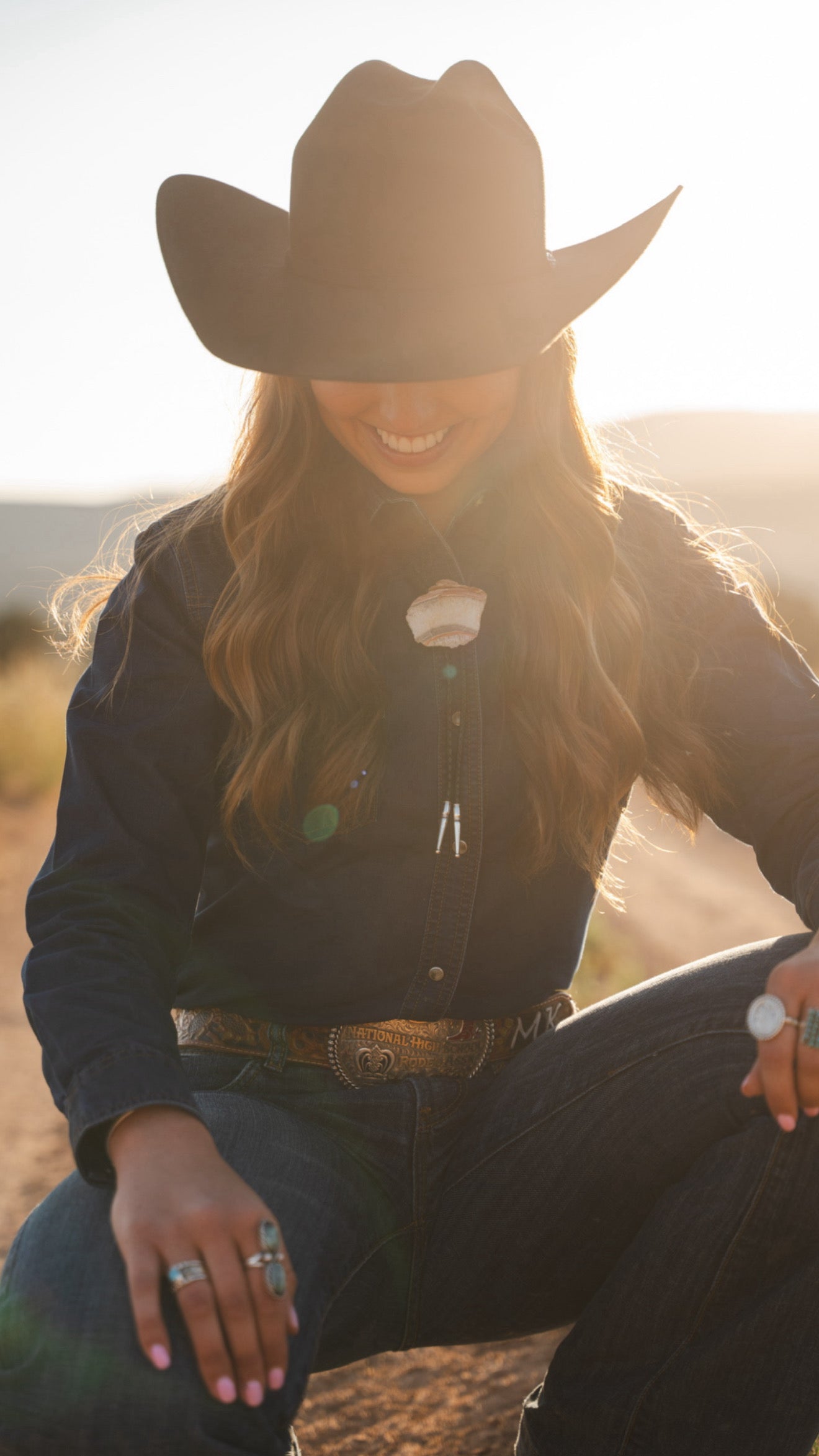 Tri Colored Geode Bolo Tie